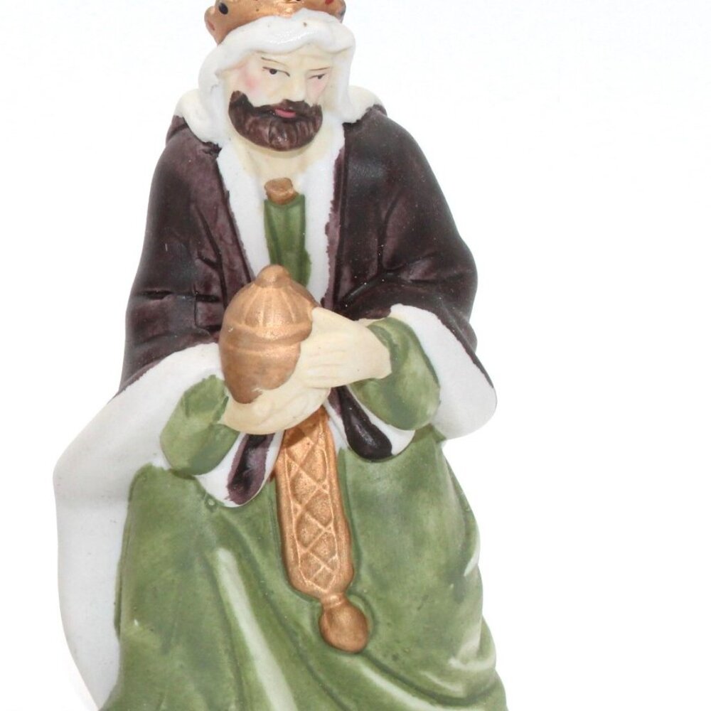 Vintage Porcelain Hand Painted Nativity Scene Replacement King Caspar Figurine